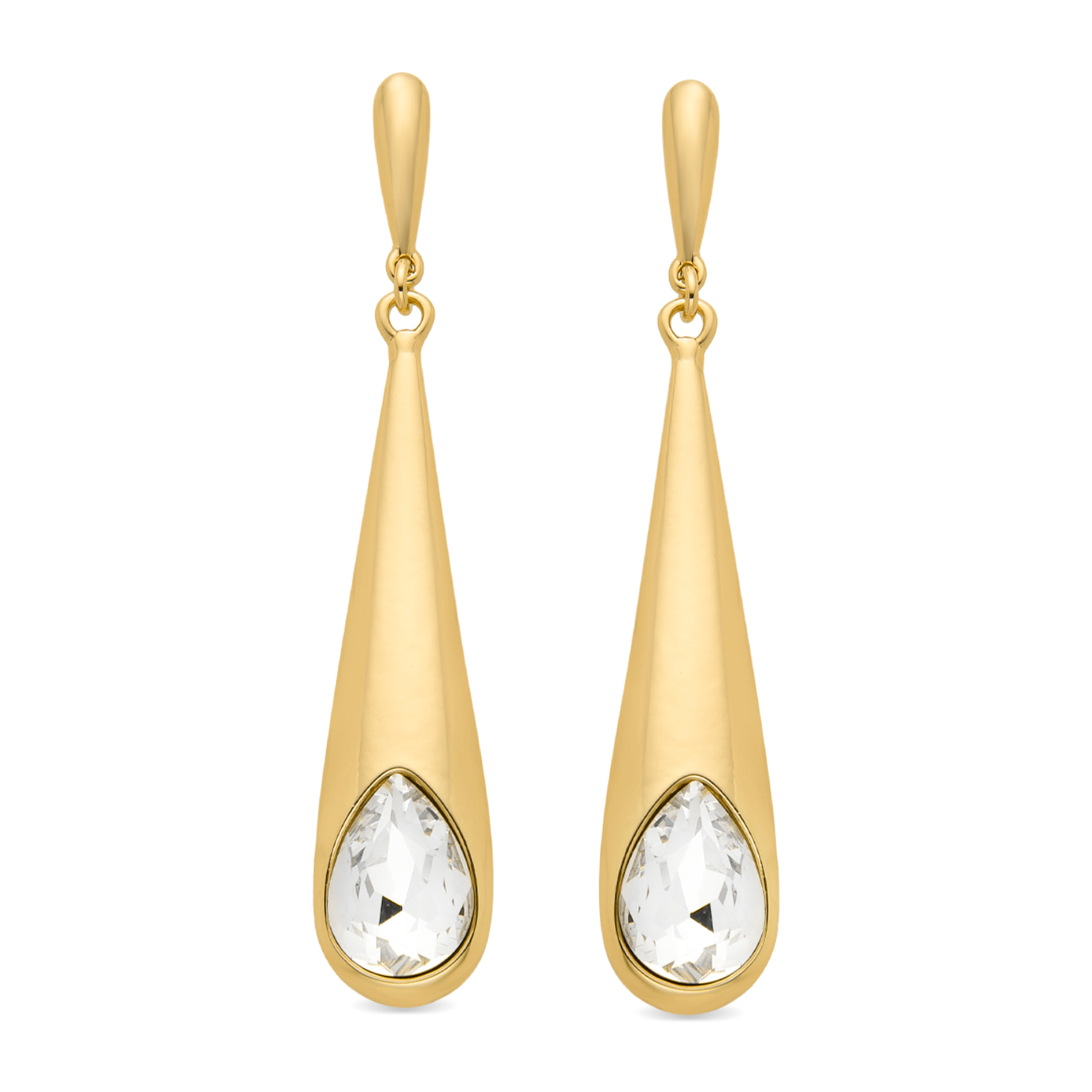 Pendientes acabado en oro amarillo de 18k