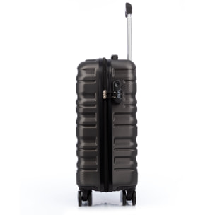 Juego de 3 maletas Trolley, en material ligero ABS de alta resistencia. Cerradura numérica y 4 ruedas giratorias 360° extraibles en la maleta grande.