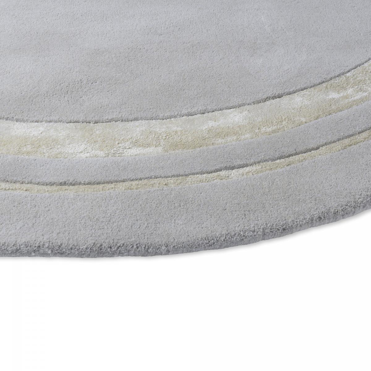 Tapis rond fait main en laine motif simple CHICDOUJ