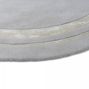 Tapis rond fait main en laine motif simple CHICDOUJ