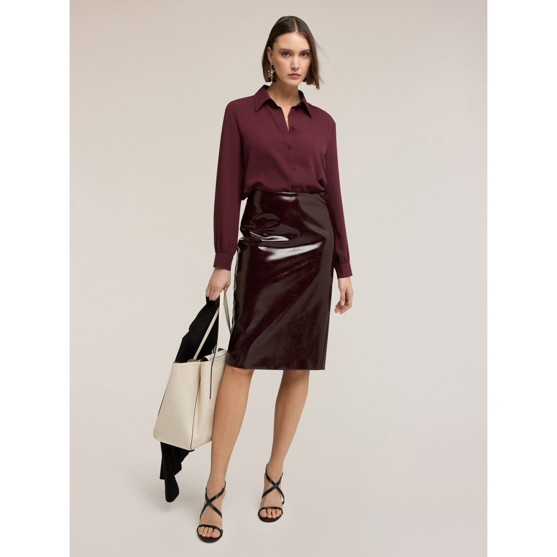 Motivi - Camisa de gasa - Burgundy