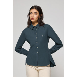 Camicia slim Sefora blu marino con logo Rigby Go