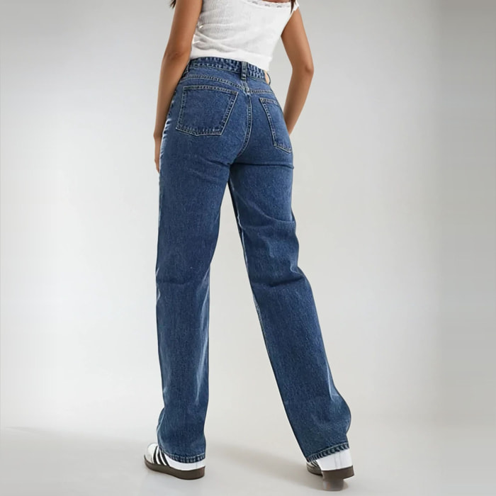 Monki - jeans - algodón - azul denim