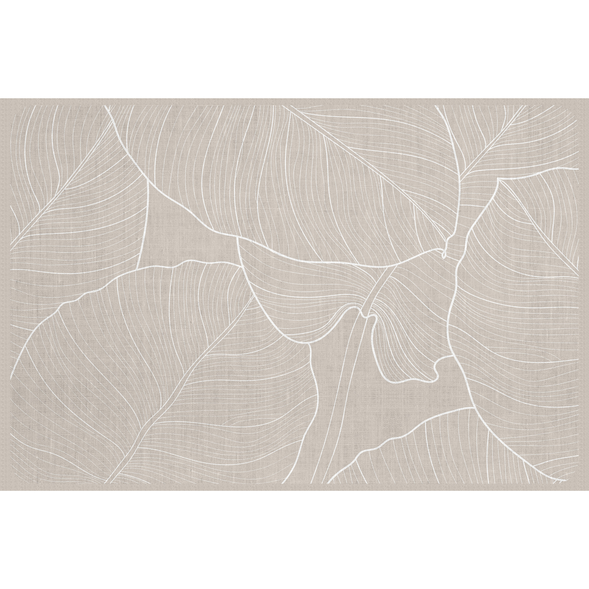 VINILIKO, set de 4 individuales de mesa Hojas beige 4u-30x45 cm