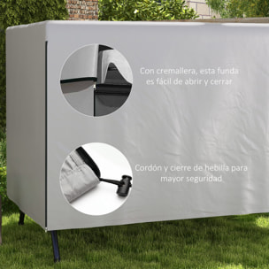 Outsunny Funda Balancín Jardín, Funda Columpio Jardín Exterior, Cubierta de Columpio con Cremallera, Impermeable, 215x155x150 cm, Gris Claro