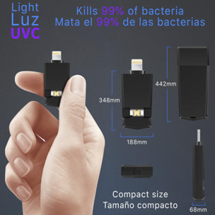 Disinfettante UVC ultravioletto per Smartphone con connessione lightning 8 pin (iOS)