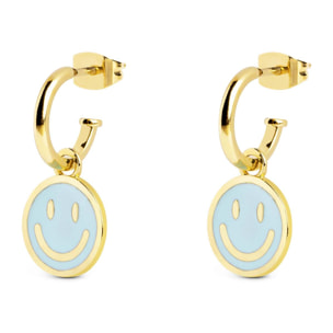 Orecchini Smiley Sky Enamel Placcato Oro