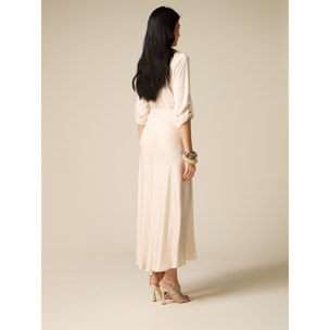 Oltre - Gonna in raso di viscosa - Bianco