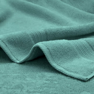 Serviette eponge pur coton 550 g/m² uni vert Elea emeraude-