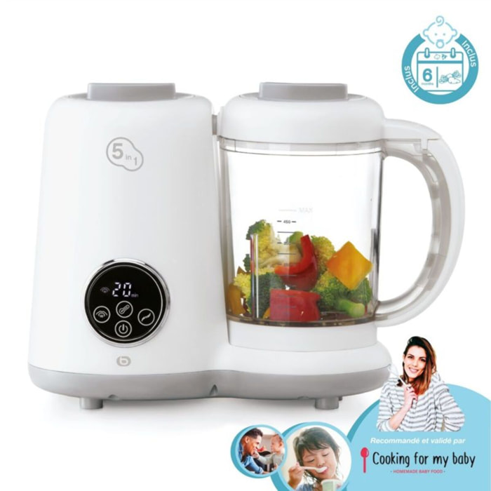 Mixeur Cuiseur Bébé ESSENTIELB b-cook blanc