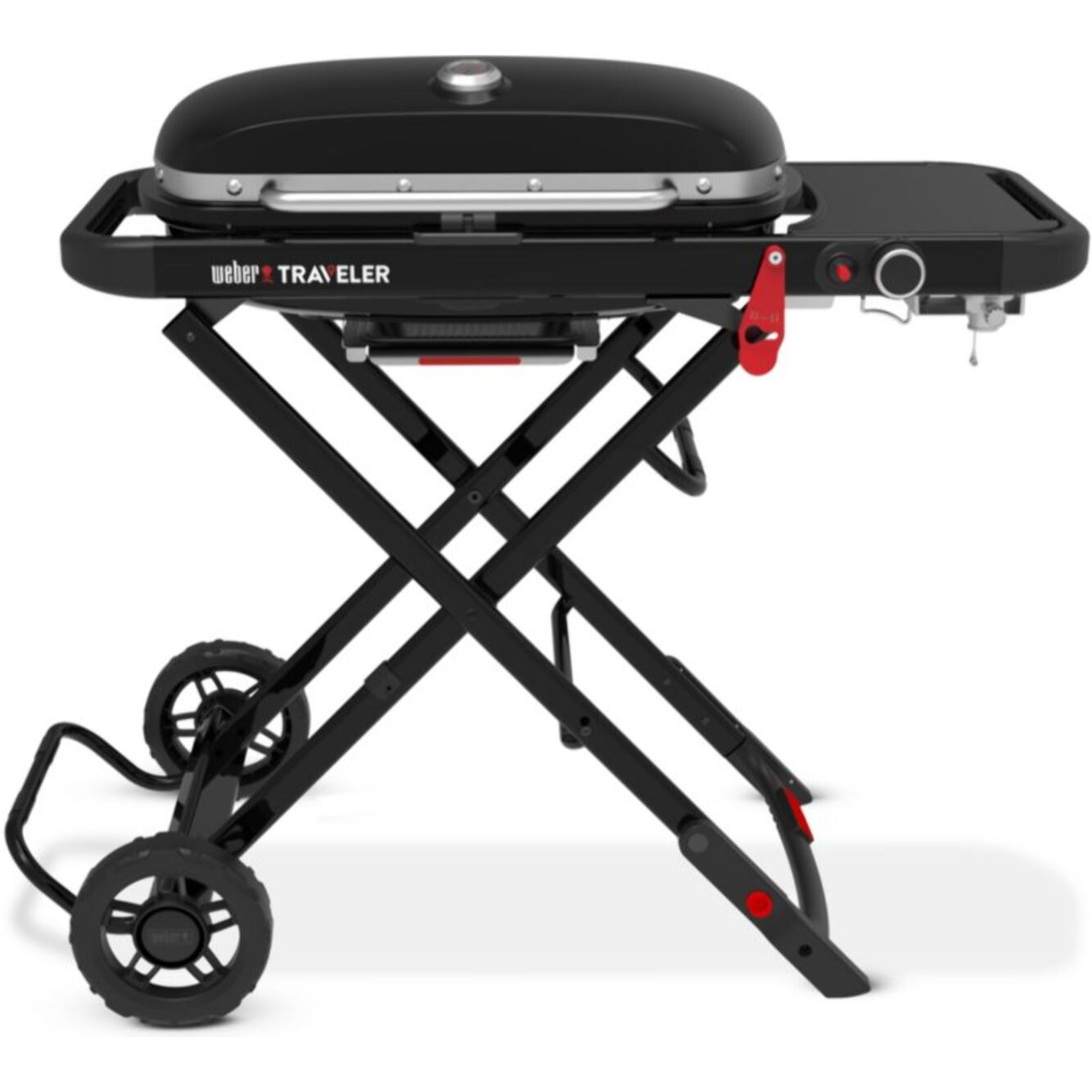 Barbecue gaz WEBER Gaz Traveler, sur chariot, 1 brûleur, surface de cuisson 63.5 x 34.3 cm