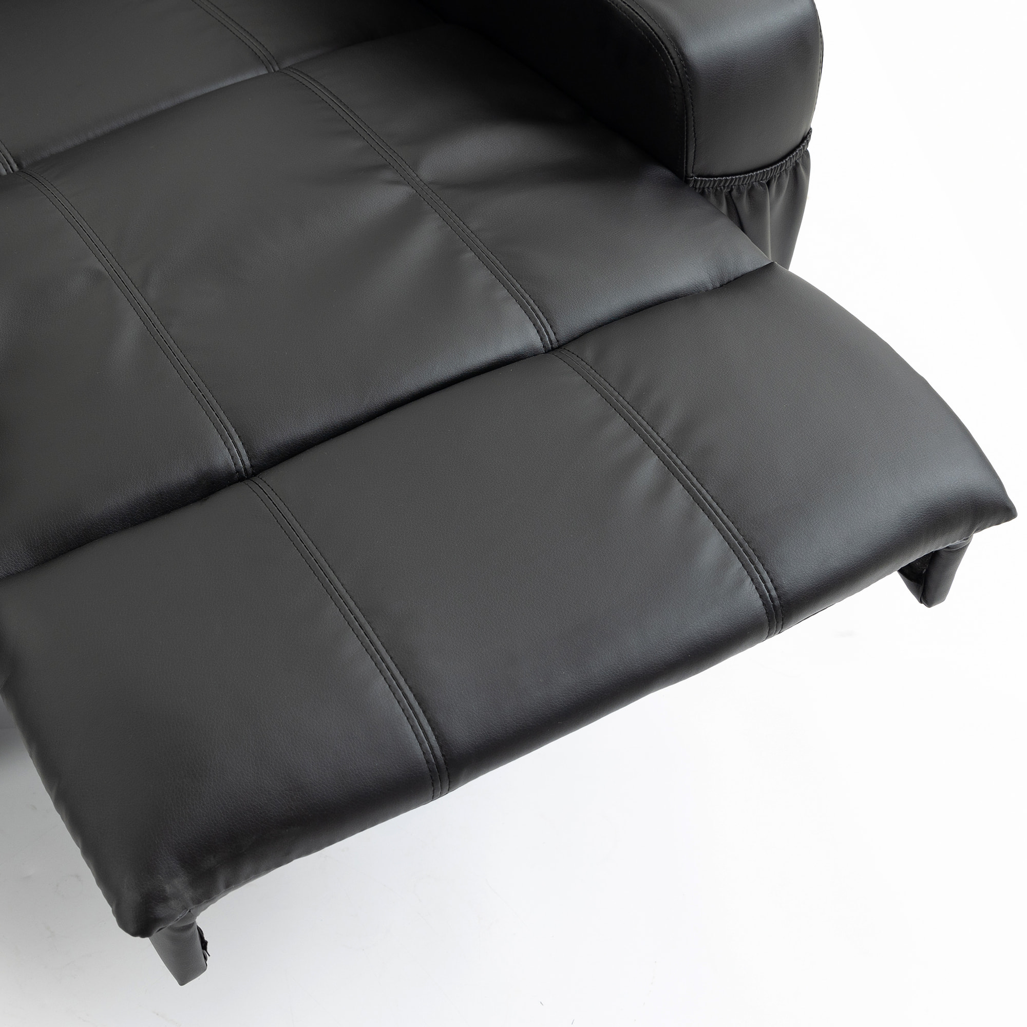 Fauteuil releveur électrique inclinable repose-pied relevable télécommande noir