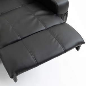 Fauteuil releveur électrique inclinable repose-pied relevable télécommande noir