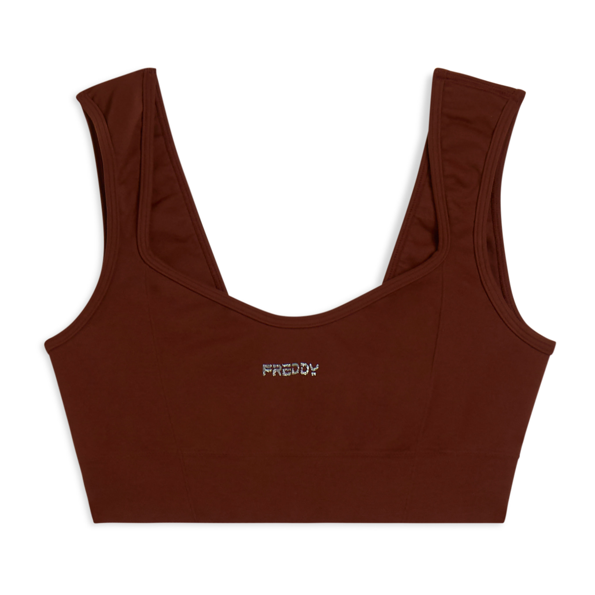 Top sportivo seamless con scollo a cuore e supporto leggero