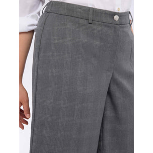 Fiorella Rubino - Bermuda Principe di Galles con filo lurex - Grigio