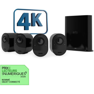 Caméra de surveillance ARLO 4 caméras extérieures noires Ultra 2