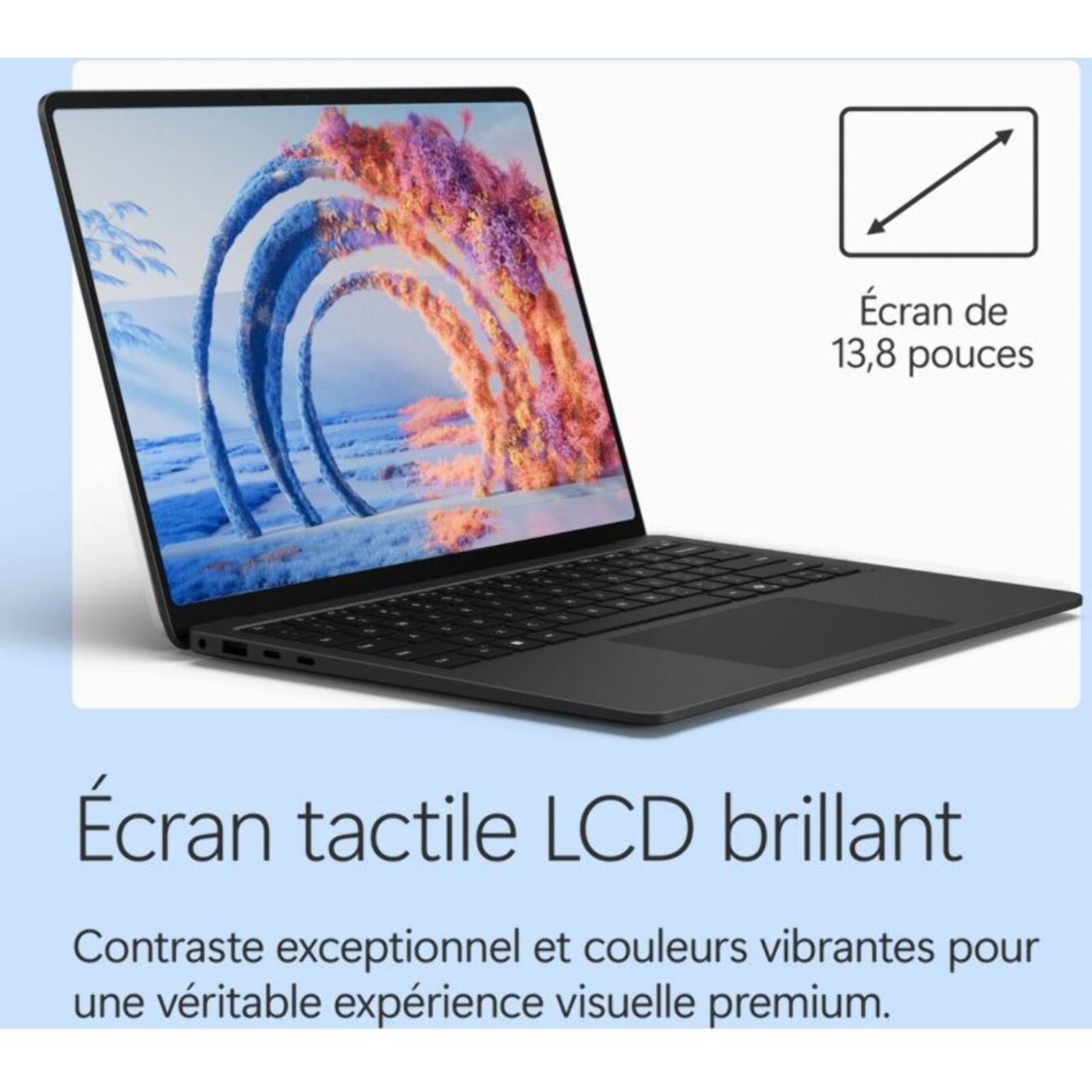 Ordinateur portable MICROSOFT SURFACE LAPTOP 8e édition  13.8" Tactile OLED X Elite 16 Go RAM LPDDR5x SSD 512 Go Copilot+PC
