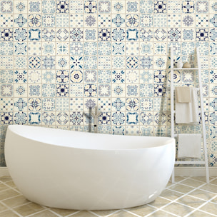 Stickers muraux - Sticker Mural Carrelage adhésif Cuisine Salle de Bain - 24 STICKERS CARRELAGES AZULEJOS GIROLAMO