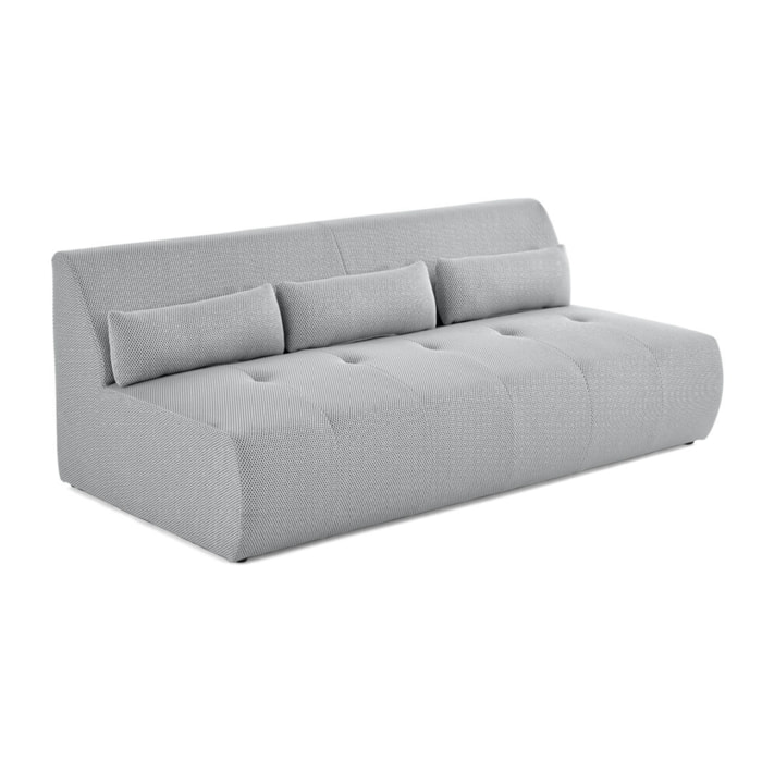 Onyx - canapé droit 3 places - en tissu mailles 3D - Gris clair