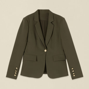 Oltre - Blazer monopetto con bottoni dorati - Verde militare