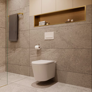 Niche de Douche à encastrer, Acier Inoxydable 304, 119x26x10cm, Or brossé PVD