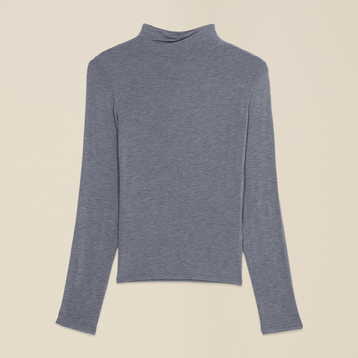 Oltre - Camiseta cuello redondo mezcla de cachemira - Gris