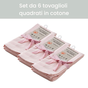 Intrecci – Set 6 tovaglioli in puro cotone 40x40 cm