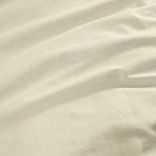 Housse de couette lin & coton 160 g/m² uni beige Le metis francais chanvre