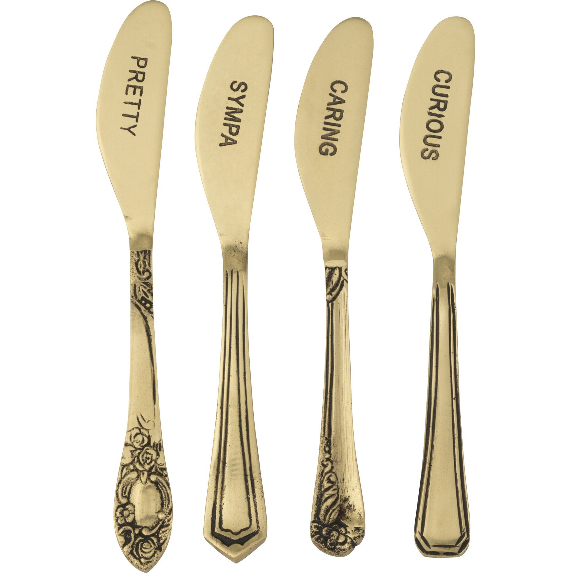 J-Line couvert - laiton - or - boîte de 4