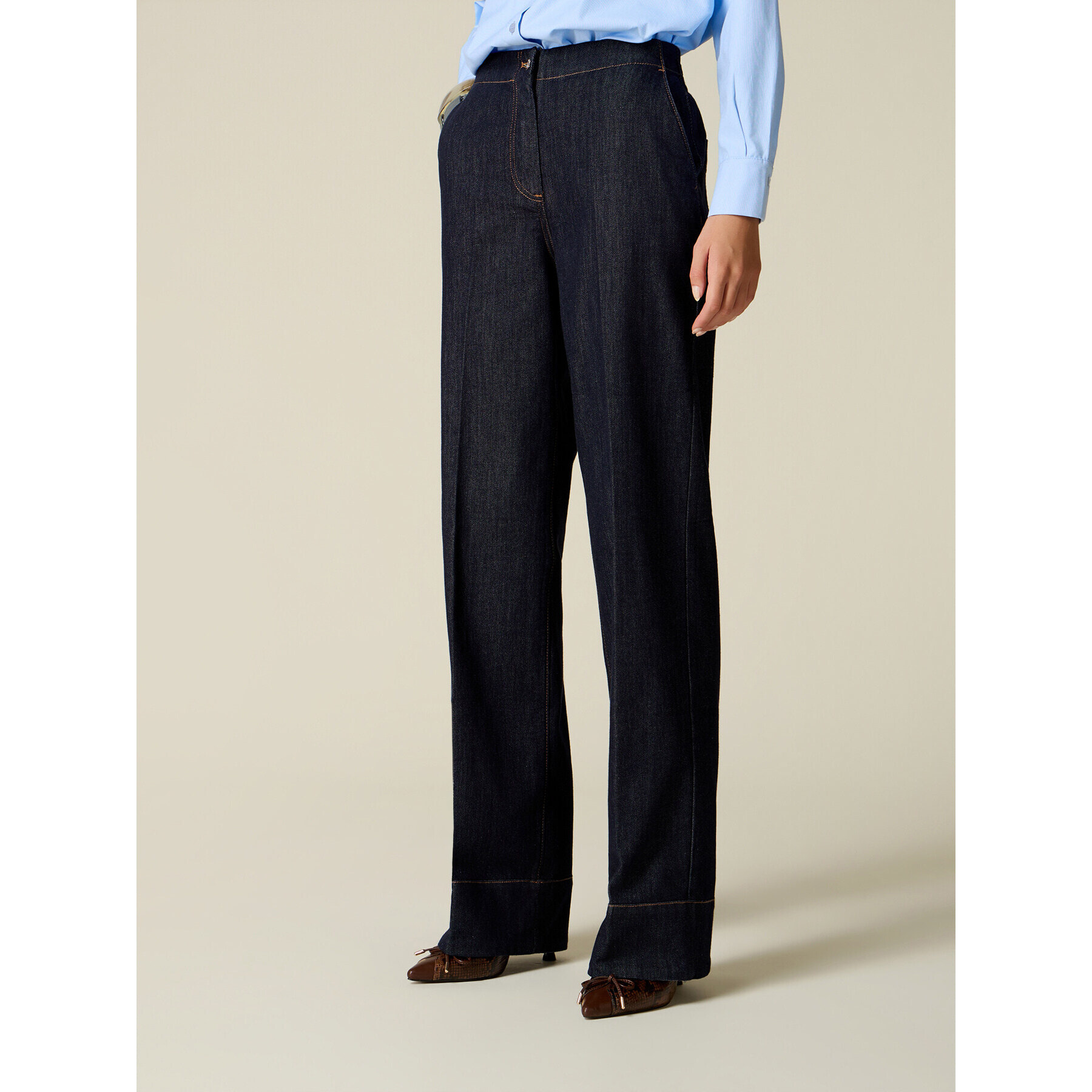 Oltre - Jeans palazzo - Azul