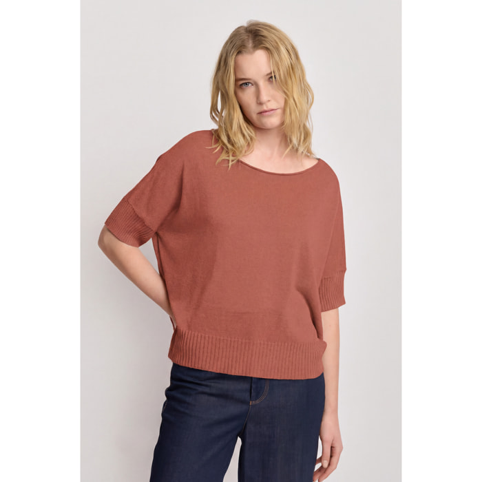 Kocca - Maglia con scollo tondo Donna, Tinta unita, Scollo ampio