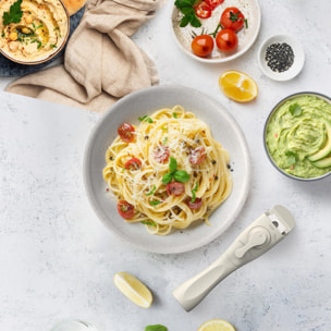 Juego de 2 sartenes ø24ø28cm aluminio prensado,recubrimiento ilag antiadherente,mango extraíble,apto inducción,sin pfoa,apto lavavajillas y horno