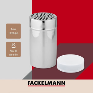 Ensemble de 2 Saupoudreuses à sucre glace et cacao en acier inoxydable avec couvercle 13 cm Fackelmann Divers