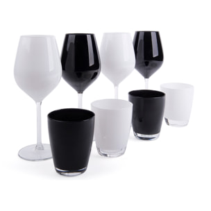 Set dégustation verres à vin et verres à eau Excelsa - Happy Color, Verre Multicolore