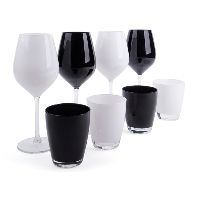 Set dégustation verres à vin et verres à eau Excelsa - Happy Color, Verre Multicolore