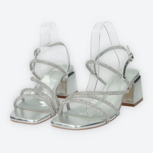 Sandali Donna Tata Italia Argentato