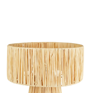 Lampe à poser "Orane" raphia beige H34cm