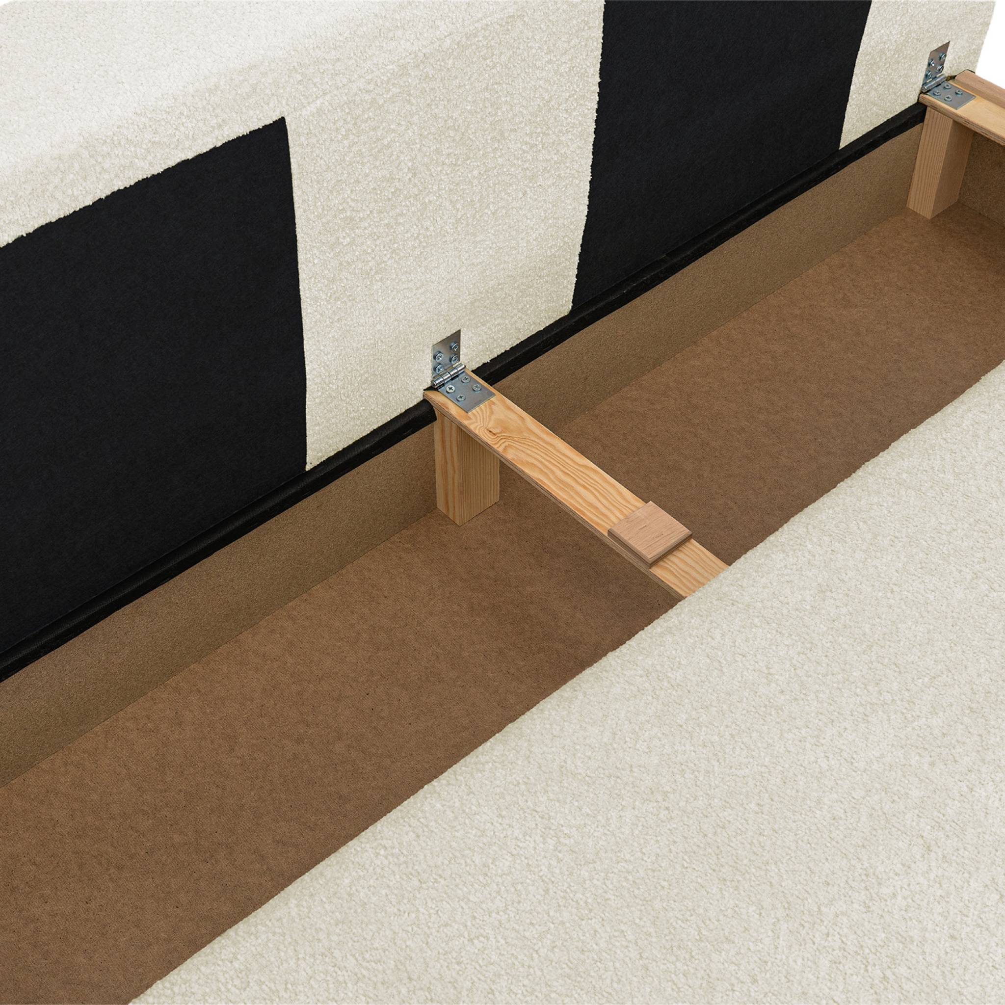 Banquette convertible 3 places bouclette NELSON