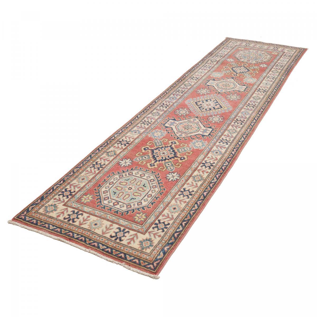 Tapis salon géométrique, noué main en laine, INIKA