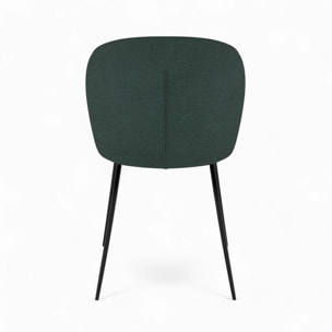 Pack 4 chaises en tissu bouclé jaune et vert - Groom