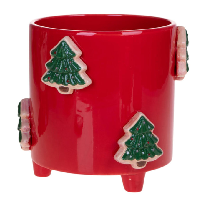 Cachepot Albero di Natale - Pezzi 2 - 20,5xH18,8x20cm - Bianchi Dino SpA