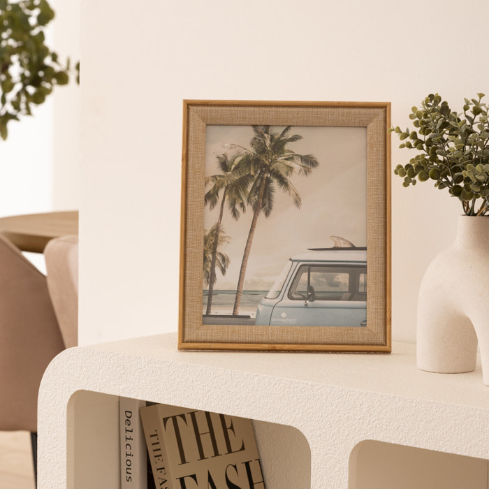 Cadre photo Zera tissu beige 20x25cm