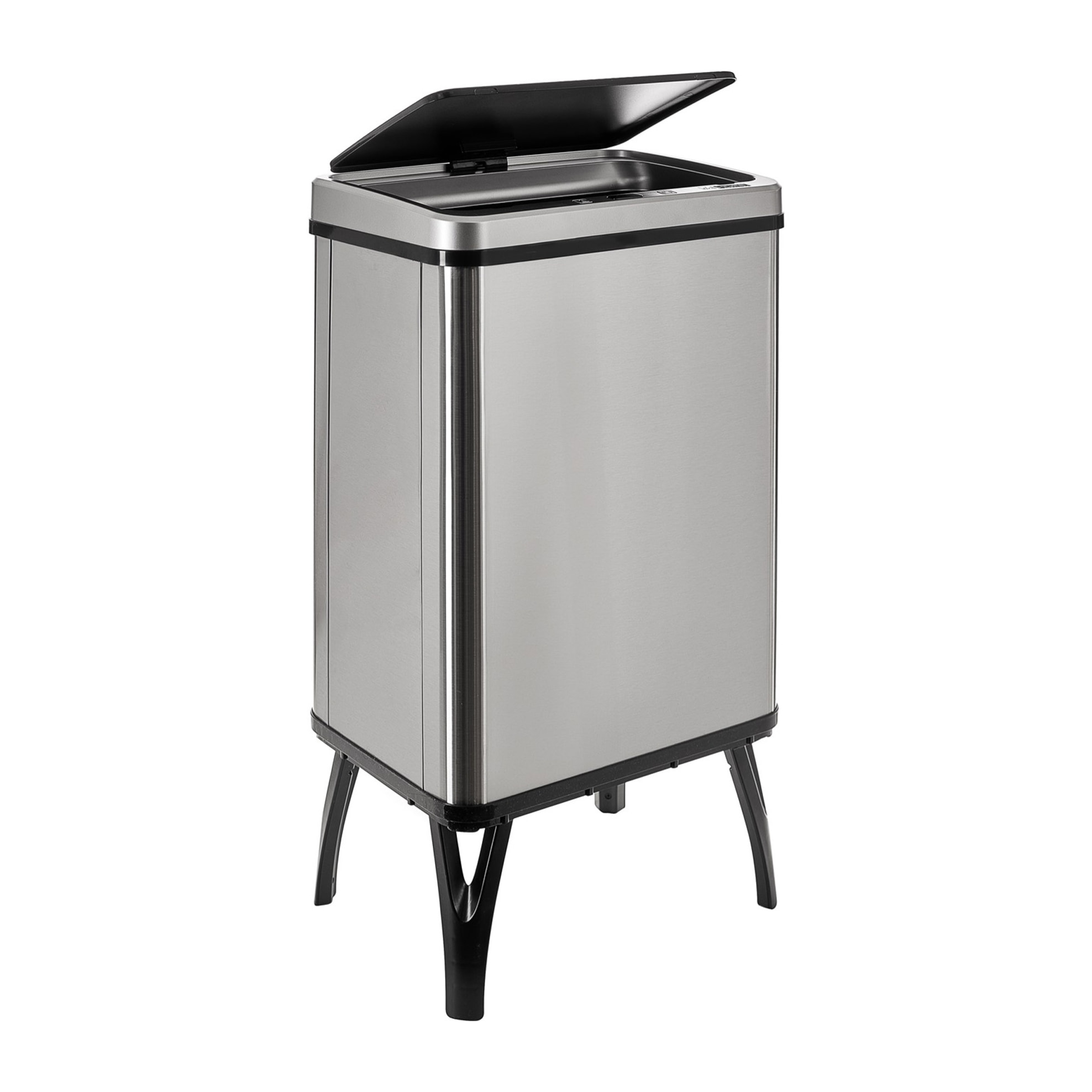 Well home - cubo de basura inteligente con apertura automática y contacto manual de 40l, 35,5x26x71,5cm color gris.
