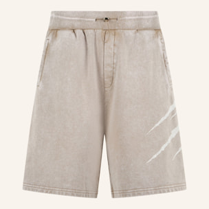 PLEIN SPORT Washed Shorts Crackle Scratch