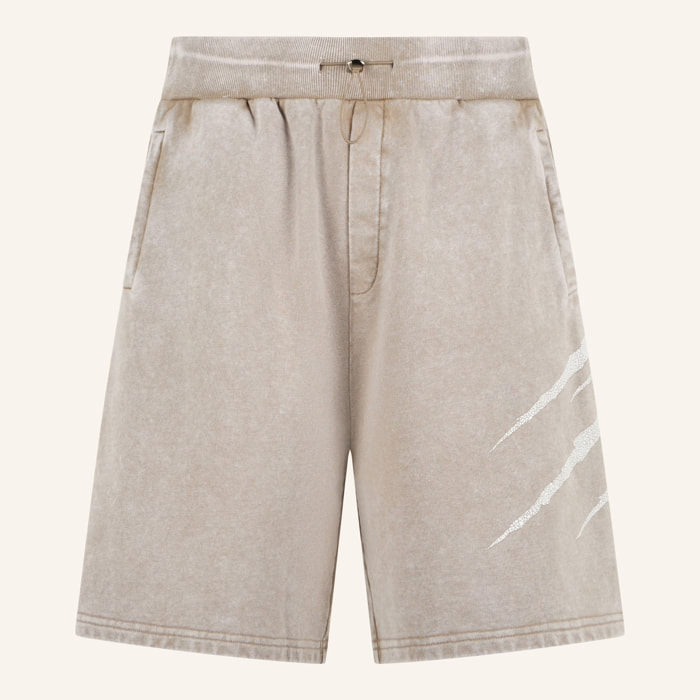 PLEIN SPORT Washed Shorts Crackle Scratch