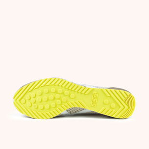 Zapatillas Retro Running diseño vintage arena y amarillo flúor MUNICH OSAKA 580