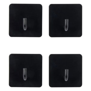 4 patères adhésives "Stiky" 4,5x2,7cm