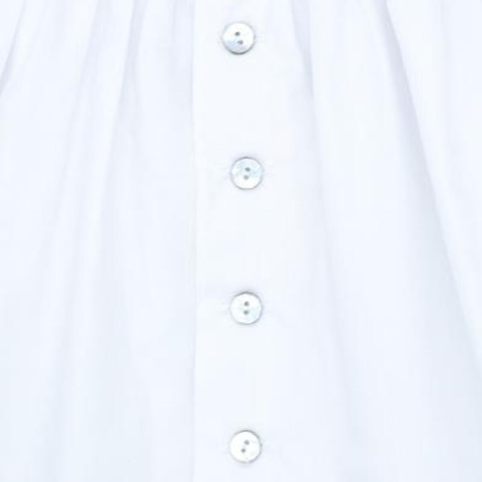 Vestido tira bordada popelín blanco