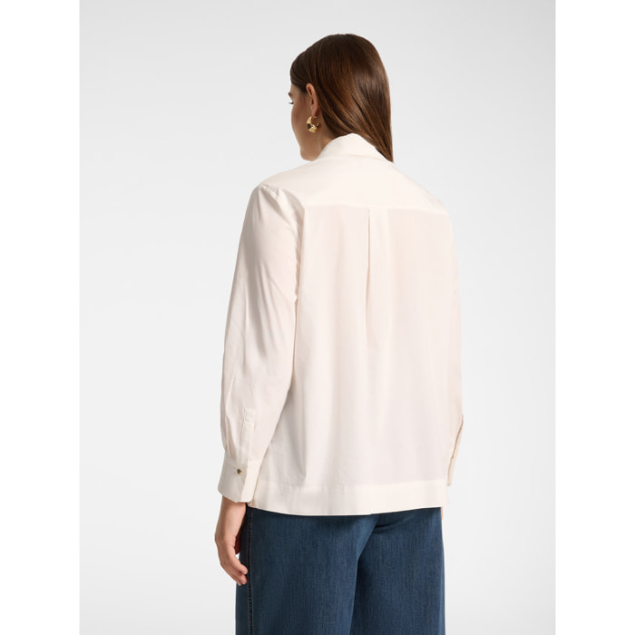 Elena Mirò - Camicia in popeline - Bianco