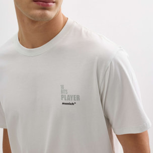 Camiseta oversize MUNICH streetwear de algodón orgánico blanca